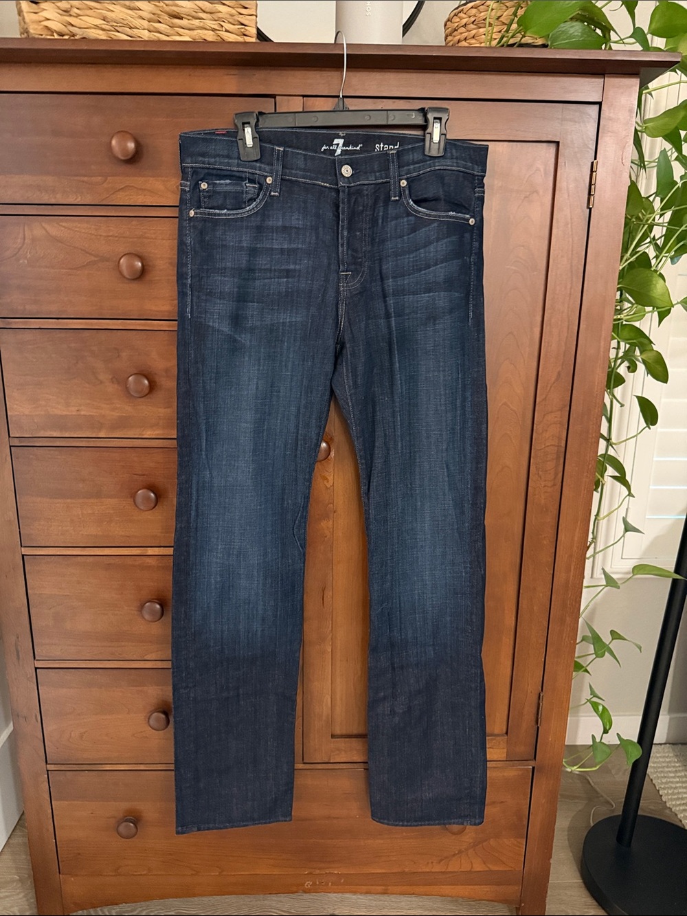 7 For All Mankind Men’s Standard dark wash jeans